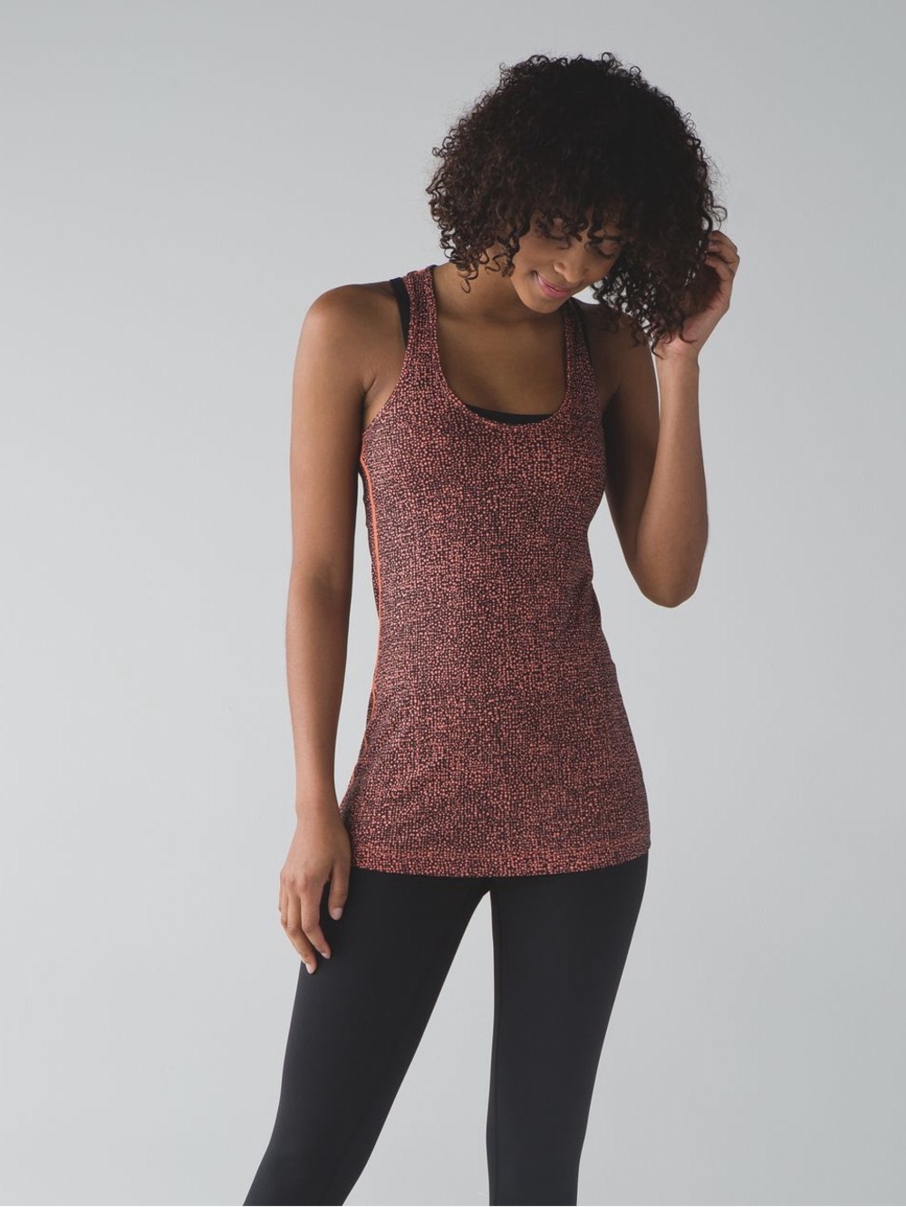 Lululemon Cool Racerback
Bubbles Sunny Coral Deep Coal
